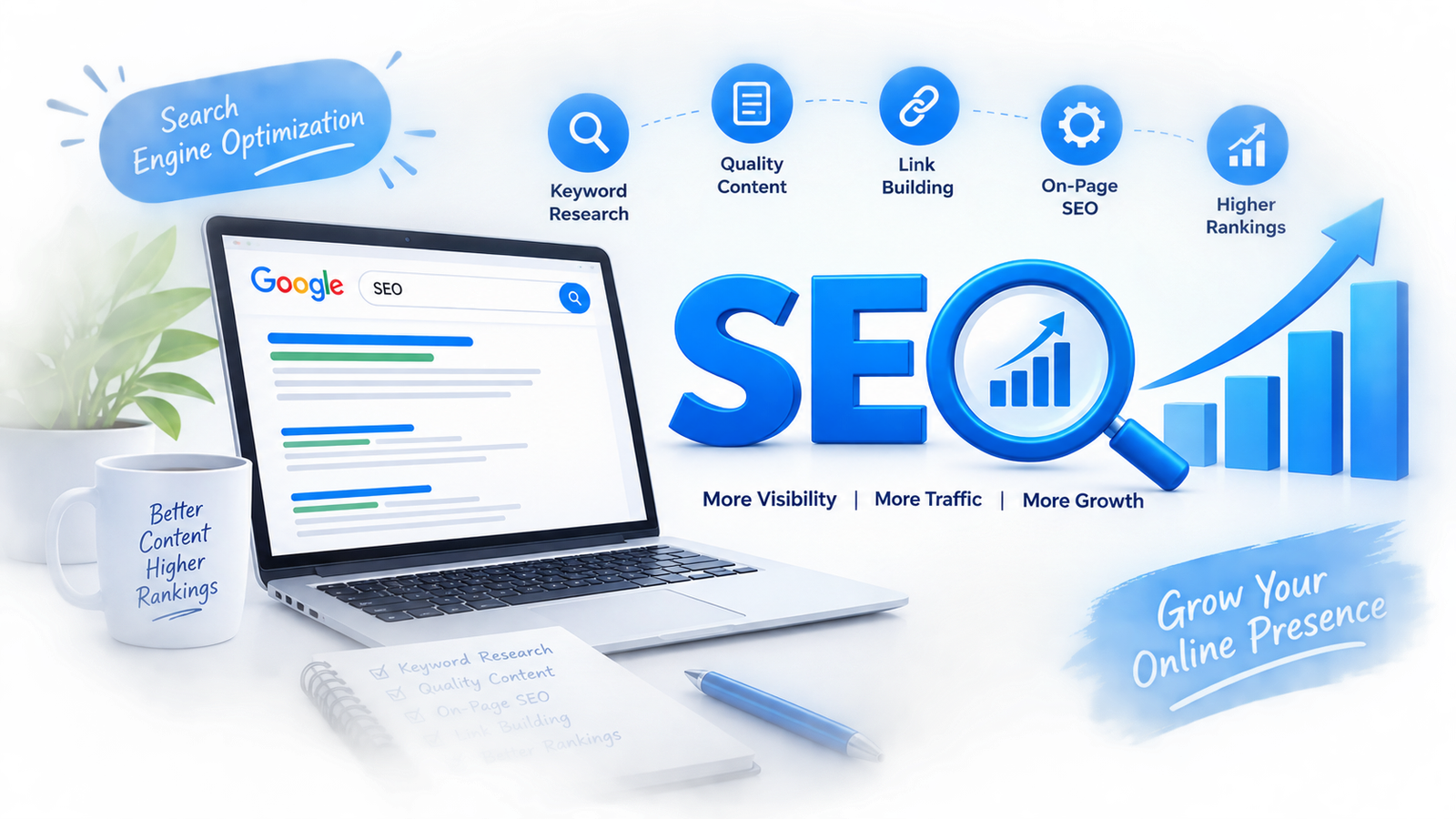 How to increase website traffic using SEO ?